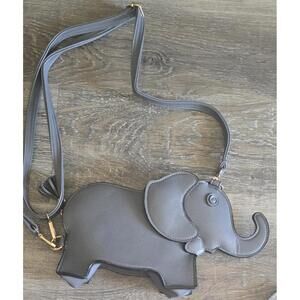 Cute Gray Elephant Crossbody Bag/Purse